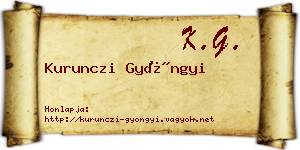 Kurunczi Gyöngyi névjegykártya