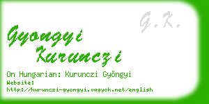 gyongyi kurunczi business card