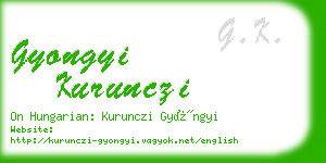 gyongyi kurunczi business card